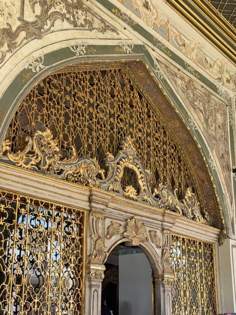 Gilded doorway detail in Topkapi Palace Harem
