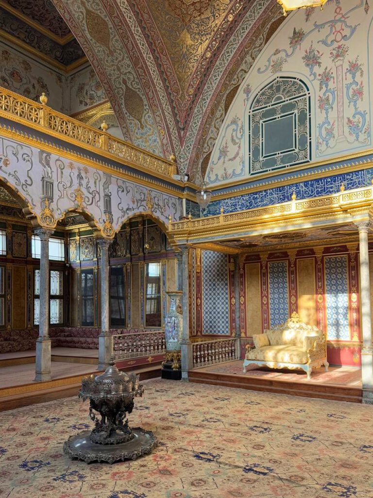 Lavish hall inside Topkapi Palace Harem