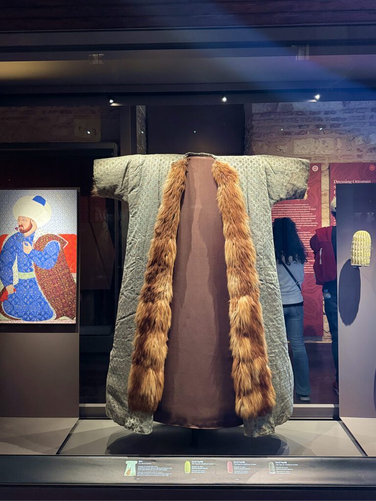 Ottoman royal robe displayed at Topkapi Palace museum