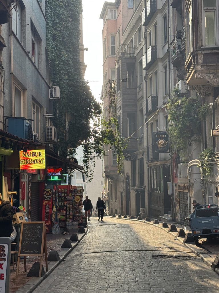 Quiet side street in Beyoglu Istanbul