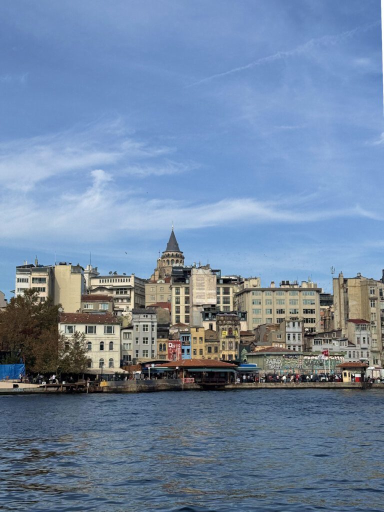 Galata Tower overlooking Istanbul waterfront, classic skyline view on a weekend itinerary