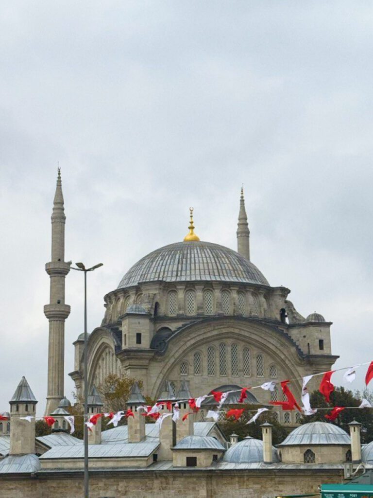 Exterior view of Nuruosmaniye Mosque near Grand Bazaar, historic landmark in an Istanbul itinerary